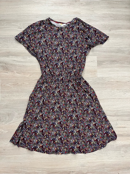 Boden Dresses & Skirts - Boden Women’s Mulitcolor Paisley Pattern Short Sleeves Dress Elastic Waist 6